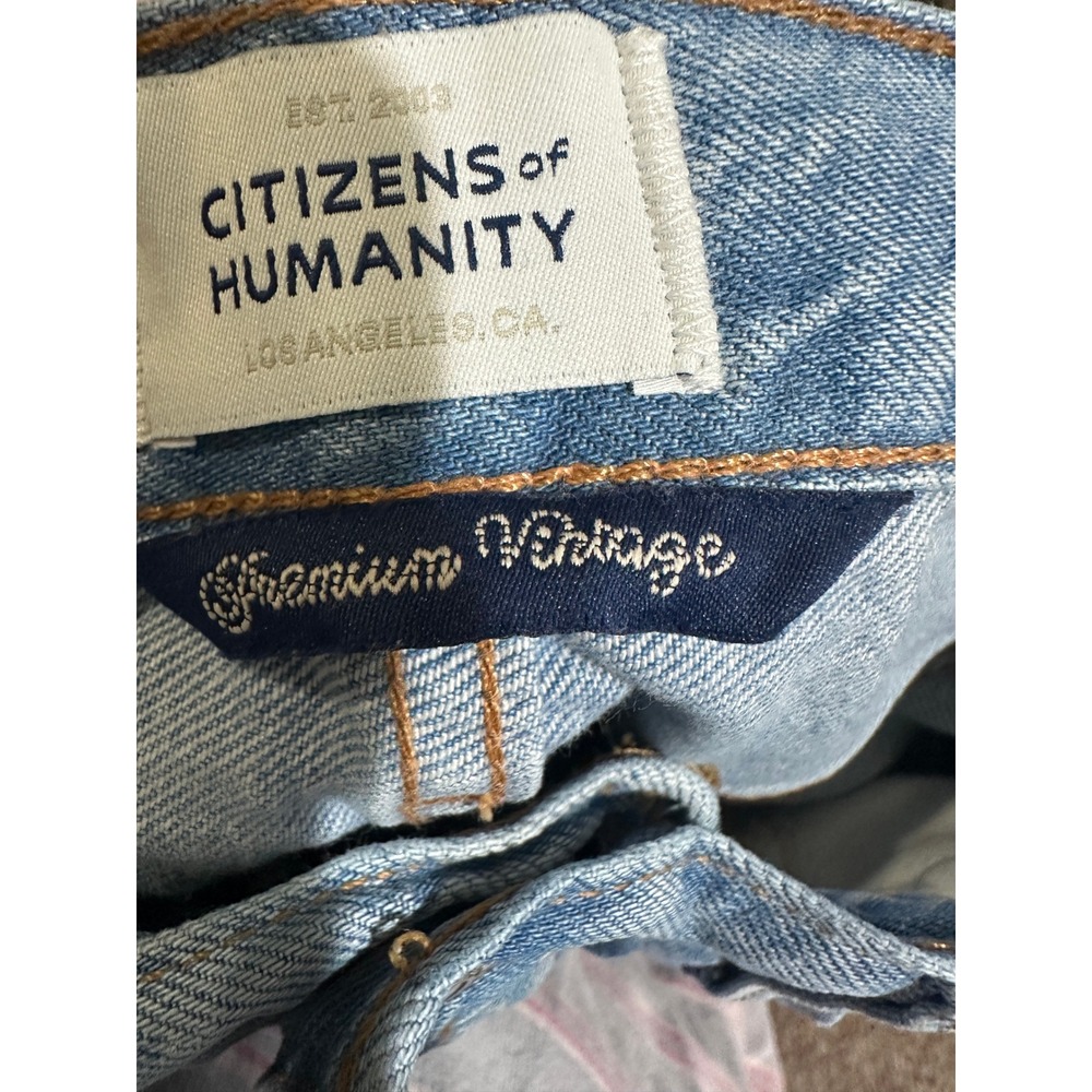 Citizens of Humanity Jeans Womens 27 Blue Cotton Wide Leg High Rise Denim Pants - Picture 5 of 8